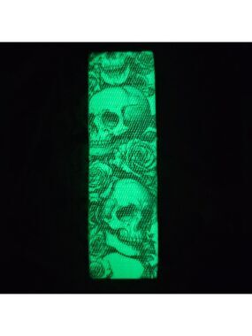 ZOX "YOU CAN'T TAKE IT WITH YOU" #622 WSTAR GOLDIE GLOW IN DARK SKULLS Wristband